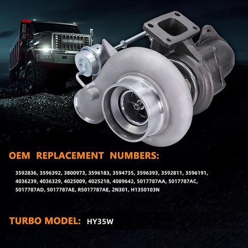 Bapmic 3592836 Turbo Charger Turbocharger HY35W Compatible with 2000-2002 Dodge RAM 2500 3500 6BTA 215HP 5.9L Diesel in Saudi Arabia