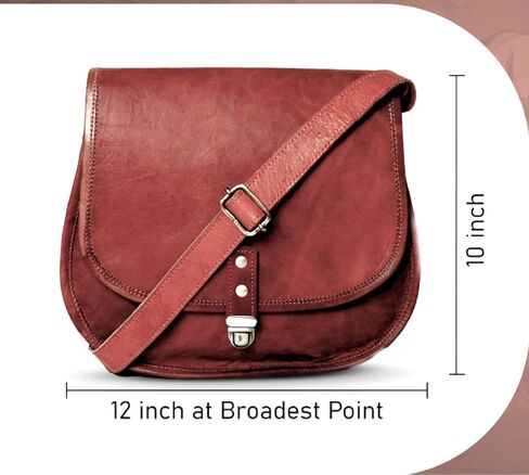 Vintage Style Brown Leather Crossbody Bag Messenger Satchel Tablet Bag for Men and Women in Saudi Arabia
