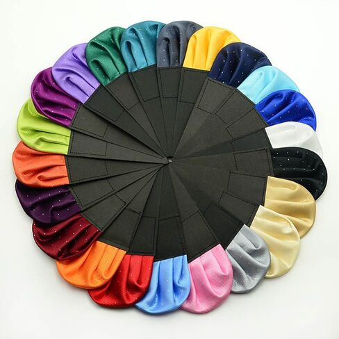 12 Pcs Prefolded Pocket Squares on Card for Men Suit Handkerchief, Boy's Pre-Folded Pocket Triangles Handkerchief in Saudi Arabia