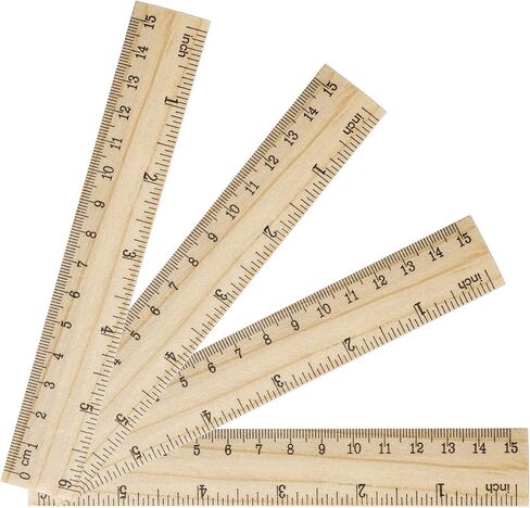 72 Packs 30cm 12 Inch Wooden Rulers, 2 Scale Imperial Metric Double Sided Pine Wood School Measuring Ruler Bulk for Home Classroom Student Office Use Drafting Supplies in Kuwait