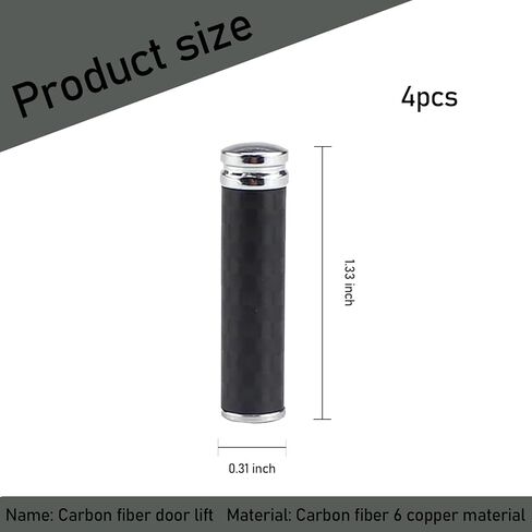 4 قطع مقابض تعديل قفل باب السيارة، دبابيس سحب باب السيارة المعدنية من ألياف الكربون، ملحقات مسامير داخلية عالمية لأبواب السيارات والشاحنات والشاحنات والشاحنات (أسود) in Kuwait