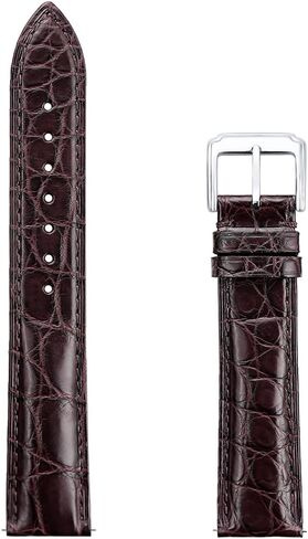 Alligator Leather Watch Band for Women Men Quick Release Bands Vintage Classic Wristbands Replacement Crocodile Strap for 18mm 19mm 20mm 21mm 22mm in Saudi Arabia