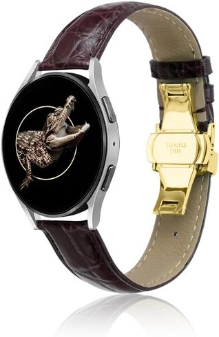 حزام ساعة من جلد التمساح للنساء والرجال، أربطة سريعة الإصدار، أساور معصم كلاسيكية عتيقة، حزام تمساح بديل لـ 18 مم 19 مم 20 مم 21 مم 22 مم in Kuwait