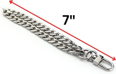 NextFashion Wrist Strap Wristlet Chain Curb (9mm) Curb Wristlet Chain for Handbag Chain Accessories [Gold] in Saudi Arabia