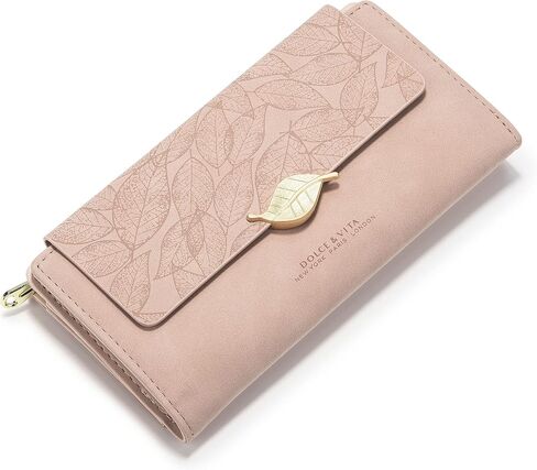 Wallets For Women Large Clutch Wristlet Phone Ladies Girls Cute Long Bifold Purse Unique Original Gift (Pink/Small) in Saudi Arabia