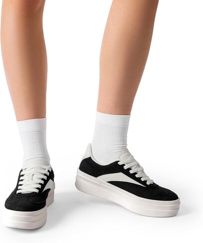 DREAM PAIRS Women's Platform Walking Sneakers Tennis Lace-Up Comfortable Casual Athletic Non-Slip Running Fashion Sneakers Shoes. in Saudi Arabia