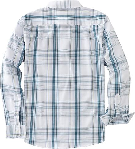 Dubinik®Mens Shirts Long Sleeve Shirts for Men Casual Button Down Vintage Plaid Pocket Soft Mens Button Up Shirts Long Sleeve in Kuwait