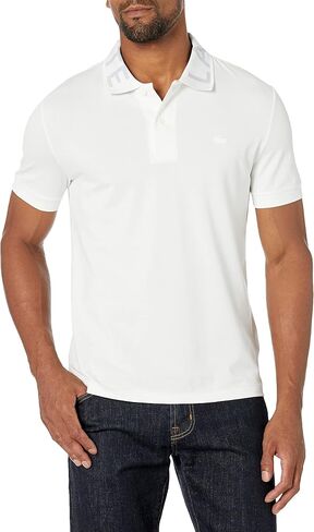 قميص بولو ملون للرجال بأكمام قصيرة وقصة ضيقة من Lacoste in Saudi Arabia