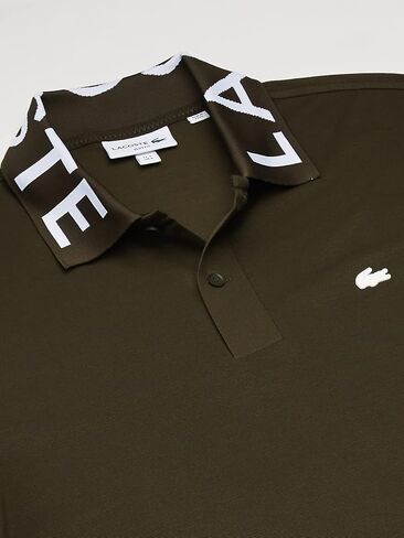 Lacoste Men's Short Sleeve Slim Fit Branded Color Polo in Saudi Arabia