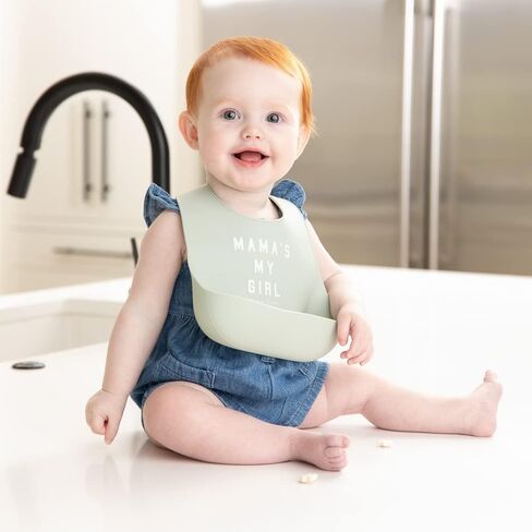 بيلا تونو مريلة اطفال من السيليكون قابلة للتعديل للبنات والاولاد، متينة ومقاومة للماء وخالية من البيسفينول ايه، بتصميم بوب كلوب in Kuwait