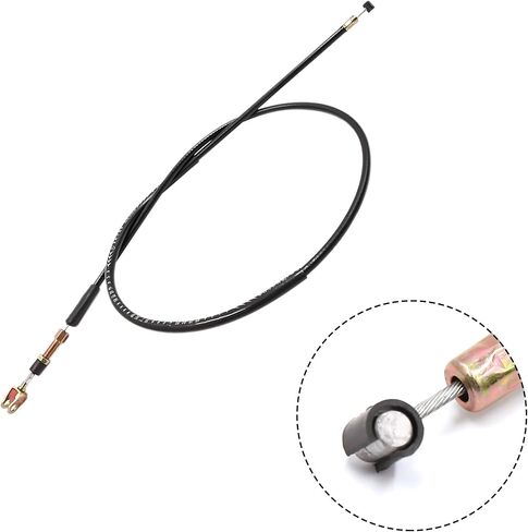 uxcell 123cm 48.4" Length Black Rubber Coated Motorcycle Motorbike Clutch Cable Wire Line Replacement for Suzuki GN125 in Saudi Arabia