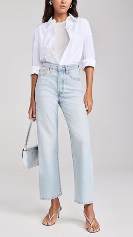 بنطال جينز Levi's Ribcage مستقيم الكاحل للنساء in Saudi Arabia
