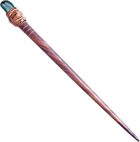 Natural Tumbled Healing Gemstone Crystal Wooden Hair Stick Handmade Gifts Boho Reiki by Smoky Quartz (Amethyst Raw) in Saudi Arabia