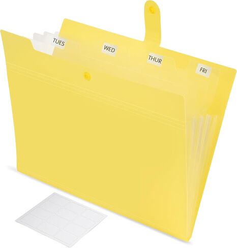 5 Pocket Expanding File Folder - Rose - 12.8" x 9.7" - Travel Folder Organizer - Paper Organizer Folder Letter Size Documents - Water-Resistant Important Document Organizer in Saudi Arabia