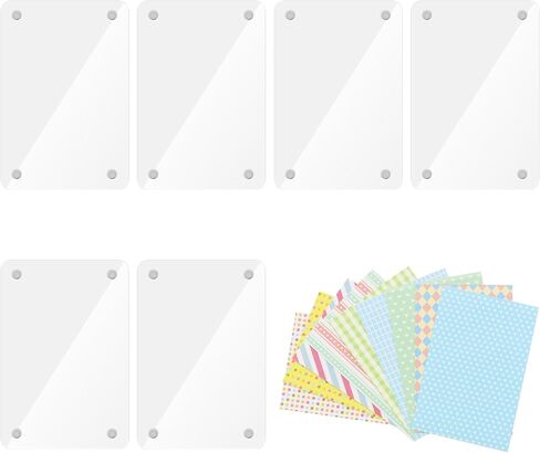 إطارات صور أكريليك، إطار صور مغناطيسي صغير مقاس 2.36 × 3.54 بوصة، إطار صورة مغناطيسي للثلاجة مزدوج الجوانب، إطار مغناطيسي شفاف، حزمة من 6 قطع مع 20 ورقة بطانة لإطار الصورة in Kuwait