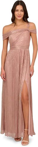 Adrianna Papell Women's Crinkle Metallic Gown in Saudi Arabia