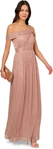 Adrianna Papell Women's Crinkle Metallic Gown in Saudi Arabia