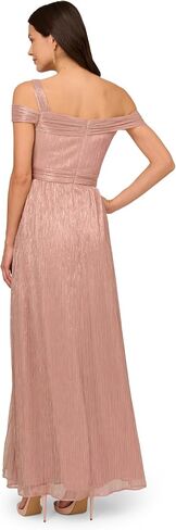 Adrianna Papell Women's Crinkle Metallic Gown in Saudi Arabia