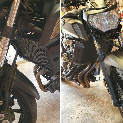 MT07 Motorcycle Radiator Grille Guard Protector Cover Aluminum Alloy Compatible With MT-07 MT 07 MT07 2018 2019 2020 2021 2022 2023 2024(Black) in Saudi Arabia