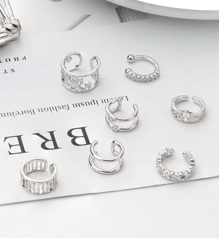 JOERICA 20Pcs Ear Cuff Earrings For Women Minimalist Cuff Earrings Non Piercing Clip Fake Lip Cartilage Helix Jewelry Set in Saudi Arabia