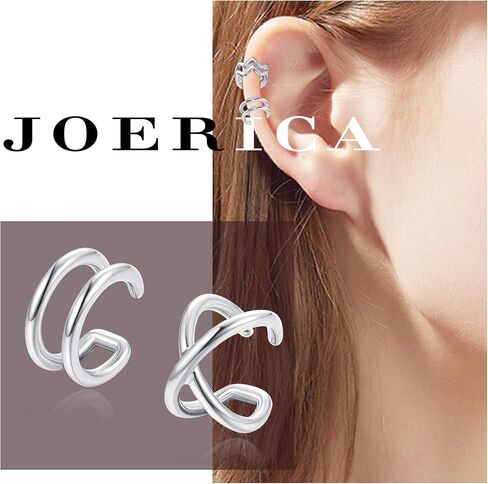 JOERICA 20Pcs Ear Cuff Earrings For Women Minimalist Cuff Earrings Non Piercing Clip Fake Lip Cartilage Helix Jewelry Set in Saudi Arabia