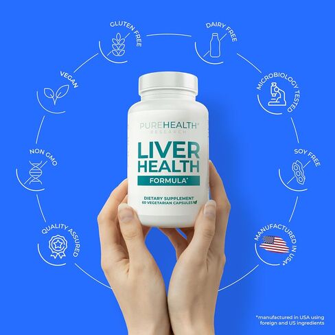 Liver Health – Liver Cleanse Detox & Repair with Artichoke Extract, Milk Thistle, Dandelion Root, Turmeric, Berberine to Healthy Liver Renew with 11 Natural Nutrients, 30 Days Supply in Saudi Arabia