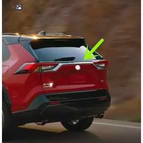 for Toyota RAV4 OEM Style Rear Lid Trunk Upper Curve, Sporty Carbon Fiber Grain Window Moulding Trim, Exterior Accessories Strip Cover for Toyota RAV4 2024 2023 2022 2021 2020 2019- Carbon Fbier Grain