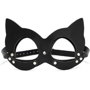 Women Half Face Cat Mask Costume Accessories Halloween Masquerade Props