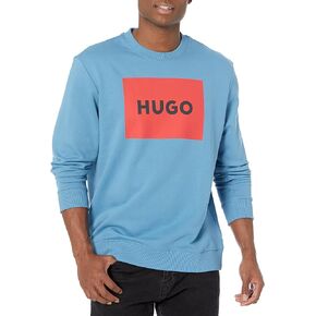 HUGO Men's Big Square Logo Long Sleeve Sweater