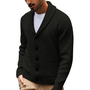 PJ PAUL JONES Mens Shawl Collar Cardigan Sweaters Knit Textured Sweater Button Down Cardigans in Saudi Arabia