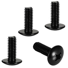 Black Stainless Steel License Plate Screws Compatible with Mercedes/Hyundai/Lexus/Honda/Toyota Models, 304/18-8 Grade Stainless Steel License Plate Fasteners - 4 PCS