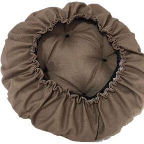 Round Bar Stool Cushion with Elastic Canvas Thick Padded Barstool Chair Cover 11.8" Light Gray