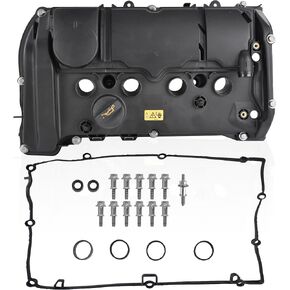 11127646552 Engine Valve Cover Kit, with Gasket, Bolts and Oil Cap Fit for 2011-2016 Mini Cooper S L4 1.6L R55 R56 R57 R58 R59 R60 R61 Engine, Replace # 11127603390 111276-46552 111276-03390