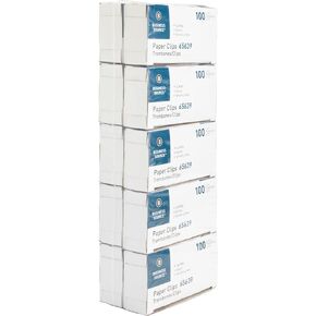 Business Source Standard Paper Clips.041 Wire Gauge (65639)(Pack of 10)