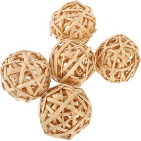 ARTIBETTER 20 Pcs Takraw Decoration Natural Grapevine Bird Rattan Toy Rattan Vine Party Handmade Rattan Twig Grapevine Balls Natural Decoration Vase Bowl Flower Basket Wicker Spherical