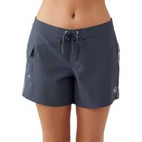 O'NEILL Women's 5 Inch Boardshorts - Stretchy Swim Shorts for Women - Beach Shorts for Swimming and Surfing,Slate | Whitecap,7
