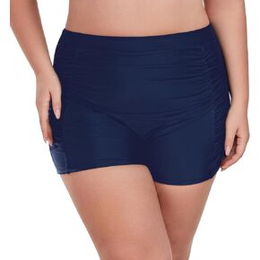 Ocean Blues Women's Plus Size Board Shorts Tummy Control Swim Bottom High Waisted Boyshorts Tankini Bottom