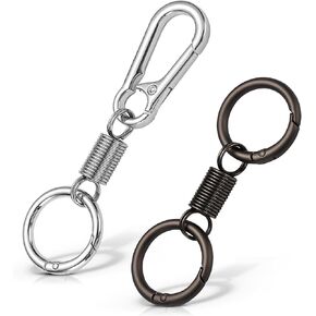 Keychain Clip, 2 Pack Key Rings Key chains Holder for Car Keys, Key Organizer Key Chain Ring for Men and Women