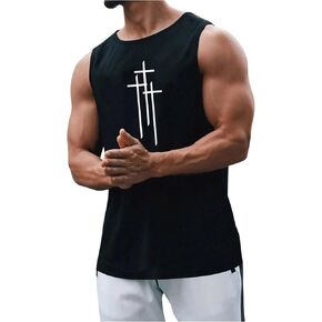 SOLY HUX Men's Letter Graphic Tank Top Round Neck Sleeveless Summer Shirts