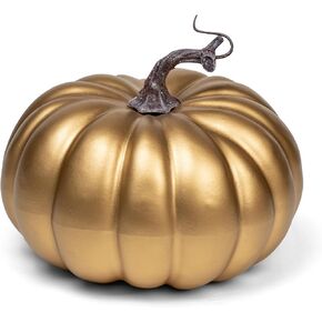7 inch Artificial Orange Pumpkin Foam Harvest Decor Fake Paintable Pumpkin Decoration for Fall Autumn Halloween Holiday Home Decor (Orange)