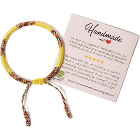 MIAM Tibetan Lucky Knot Bracelet - Buddhism Bracelet - Good Luck Bracelet for Men, Women - Couple Bracelet - Protection Bracelet - Handmade Bracelet Gifts