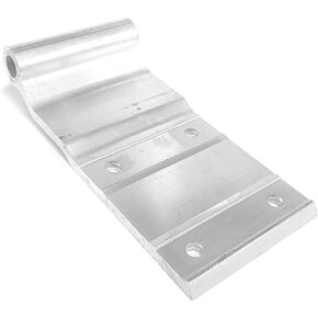 Aurora Aluminum Metallic Mill Great Dane Style 4-Hole w/Bushing 3-7/8" x 8-5/16" Door Hinge Semi Commercial Truck Trailer
