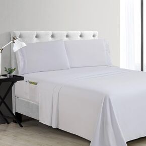 Briarwood Home Luxury Brushed Microfiber Sheet Set – Premium Soft Fabric, Breathable, Wrinkle-Resistant Bedding – 4-Piece Set (Twin/Charcoal)