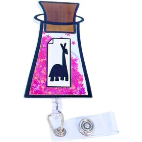 YJ PREMIUMS Llama Potion Shaker Badge Reel | Funny Cute Nurse Purple Alpaca Llama Extract Retractable Badge Holder Name Card ID Clip for Nurses Practitioner Medical Coworker Gifts Essentials in Kuwait