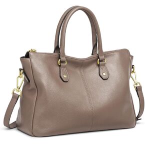 Kattee Soft Genuine Leather Tote Bags for Women, Shoulder Satchel Purses and Handbags