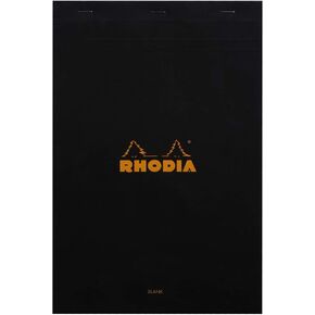 Rhodia Staplebound Notepad - Dot Grid 80 sheets - 8 1/4 x 11 3/4 - Orange Cover