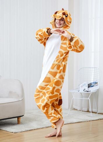 Adult Giraffe Onesie Cosplay Costume Halloween Outwear in Saudi Arabia