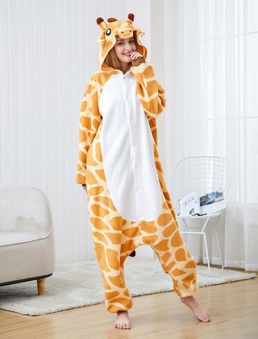 Adult Giraffe Onesie Cosplay Costume Halloween Outwear in Saudi Arabia