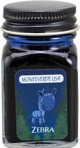 USA 30 ml JUNGLE Bottle Fountain Pen Ink (Zebra) (G309ZE), Blue in Kuwait
