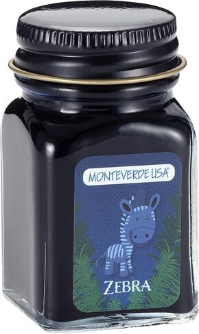 USA 30 ml JUNGLE Bottle Fountain Pen Ink (Zebra) (G309ZE), Blue in Kuwait
